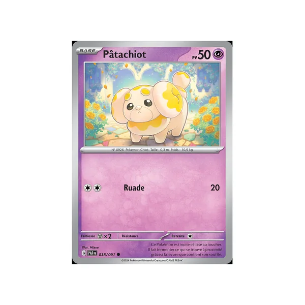 Carte Pokémon Pâtachiot 038/091 Commune Destinées de Paldea