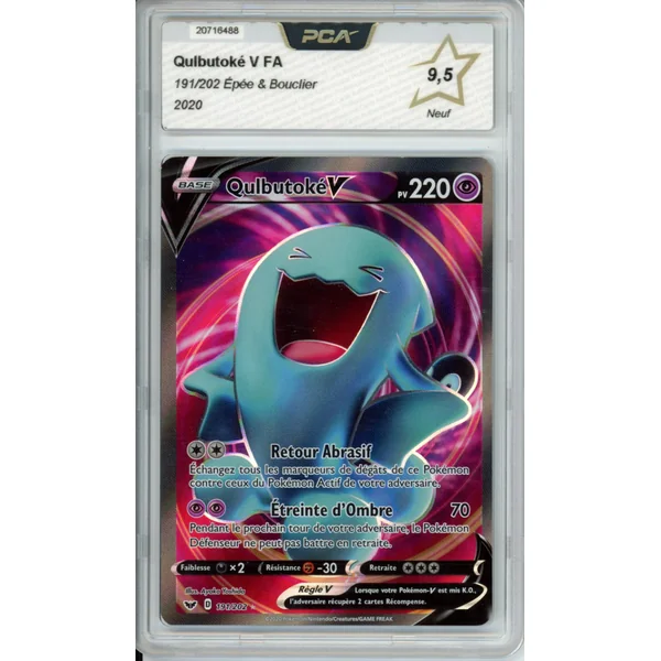 Carte Pokémon Qulbutoké 191/202 PCA 9,5