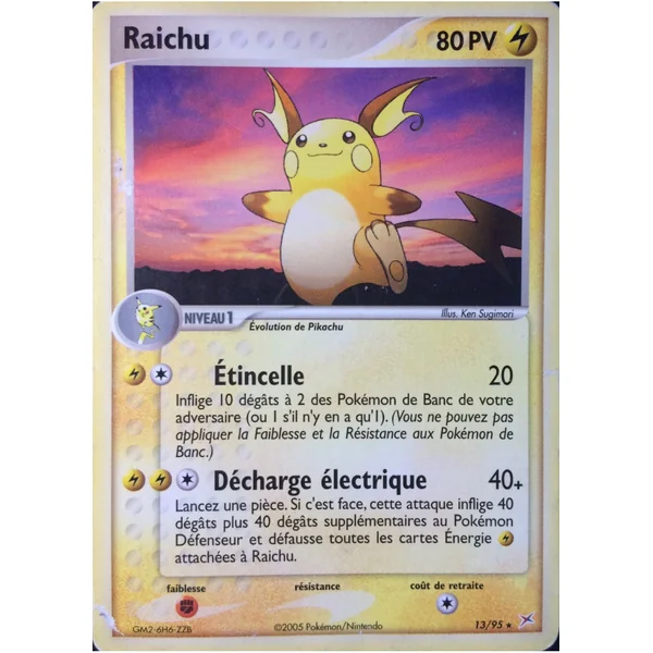 Carte Pokémon Raichu 13/95 Rare Team Magma VS Team Aqua