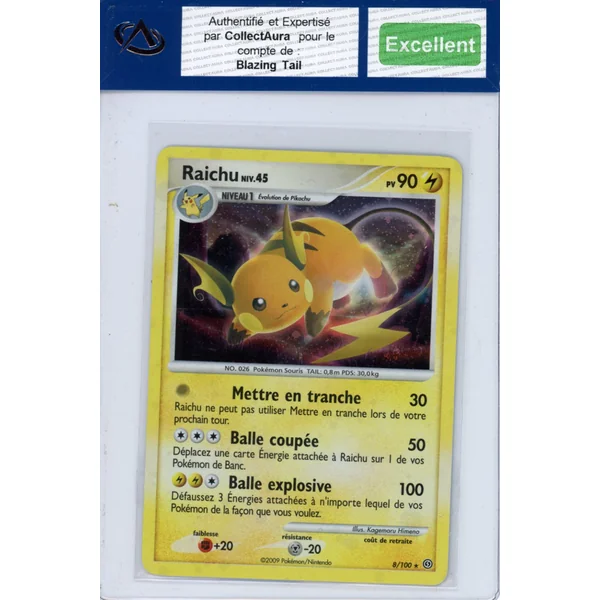 Carte Pokémon Raichu 8/100 COLLECTAURA Excellent