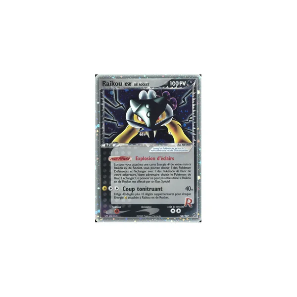 Carte Pokémon Raikou ex de Rocket 108/107 Secrète Deoxys