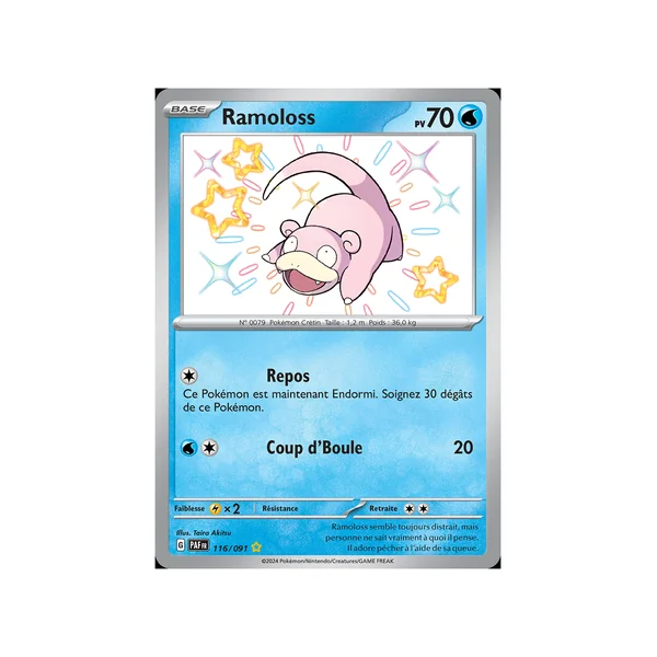 Carte Pokémon Ramoloss 116/091 Shiny Destinées de Paldea