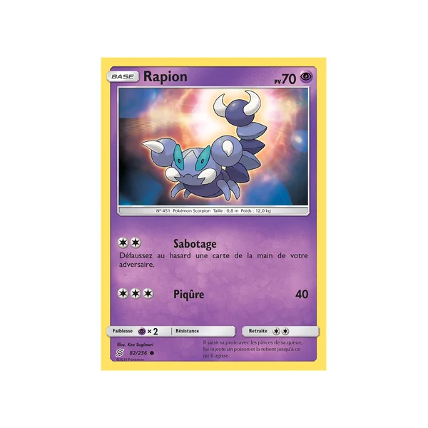 Carte Pokémon Rapion 82/236 Commune Harmonie des Esprits