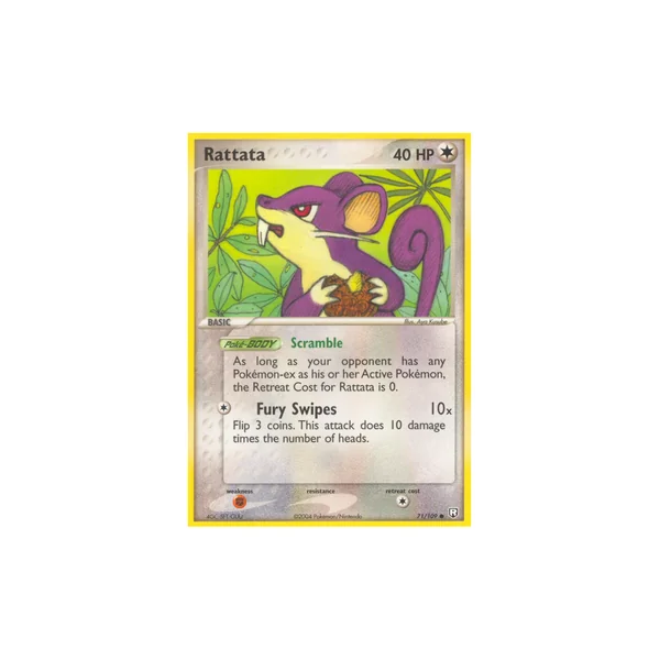 Carte Pokémon Rattata 71/109 Commune Team Rocket Returns