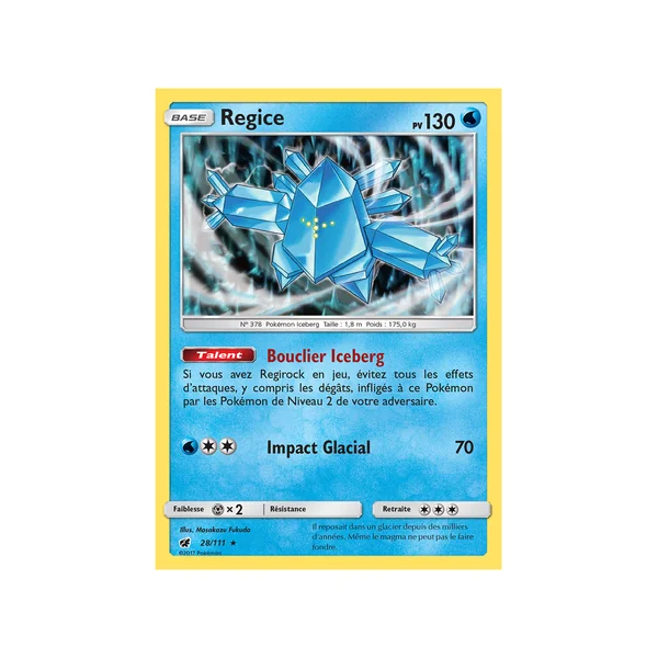 Carte Pokémon Regice 28/111 Holographique Invasion Carmin