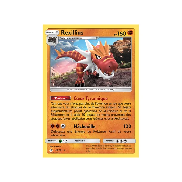 Carte Pokémon Rexillius 69/131 Holographique Lumière Interdite