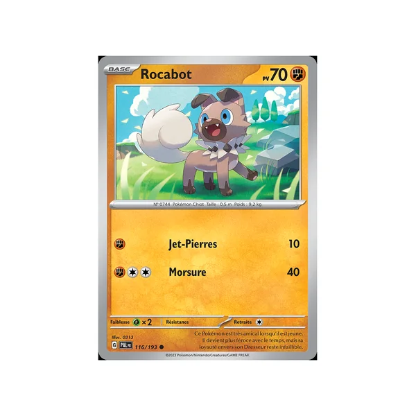 Carte Pokémon Rocabot 116/193 Commune Évolutions à Paldea