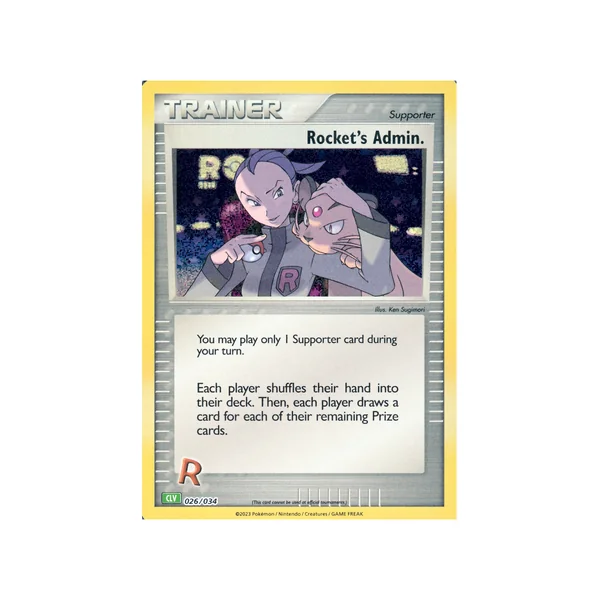 Carte Pokémon Rocket's Admin. 026/034 Aucune Pokémon Trading Card Game Classic