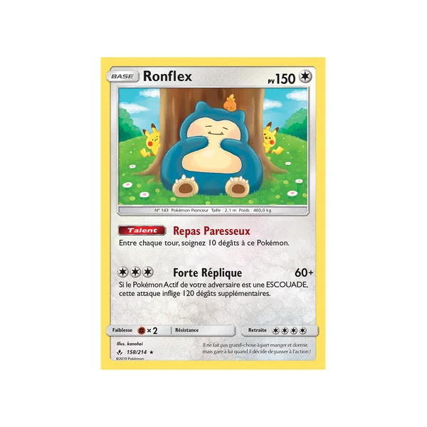 Carte Pokémon Ronflex 158/214 Holographique Alliance Infaillible