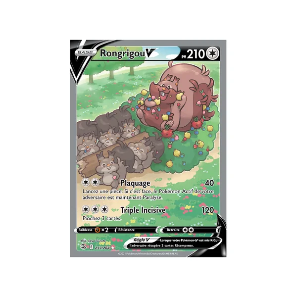 Carte Pokémon Rongrigou-V 257/264 Ultra Rare Poing de Fusion
