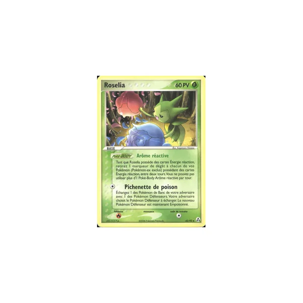 Carte Pokémon Roselia 42/92 Peu commune Créateurs de légendes