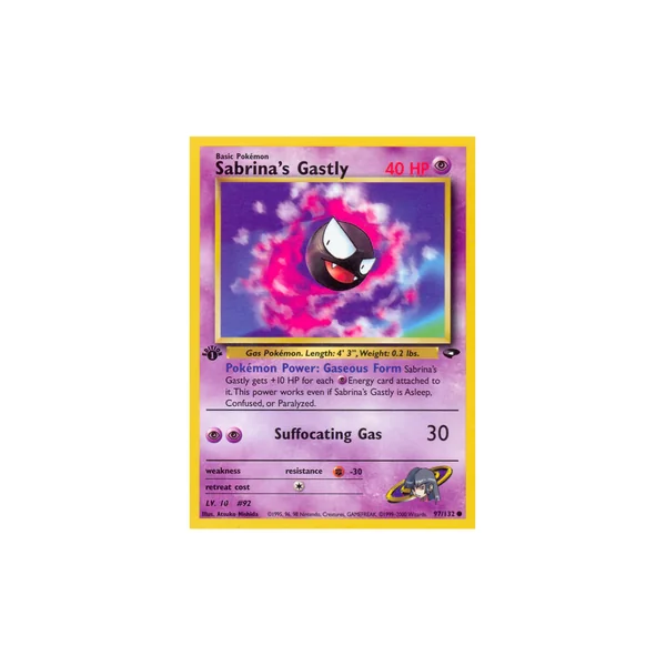 Carte Pokémon Sabrina's Gastly 97/132 Commune Gym Challenge