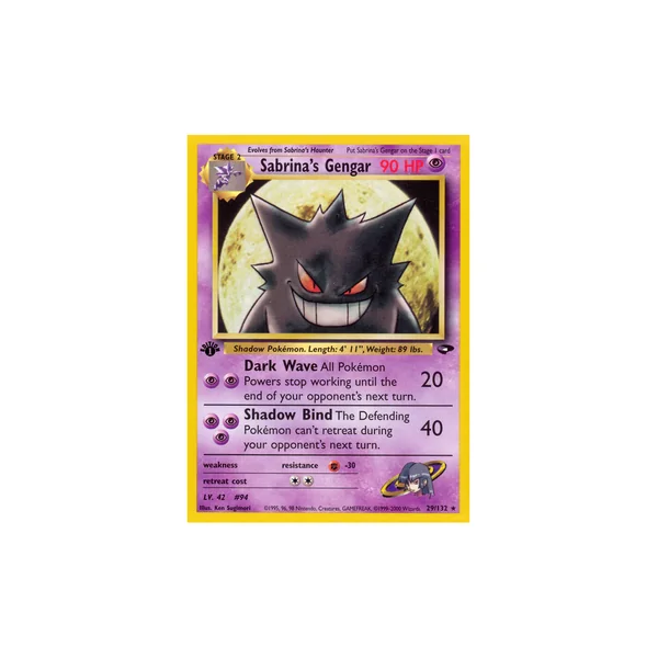 Carte Pokémon Sabrina's Gengar 29/132 Rare Gym Challenge