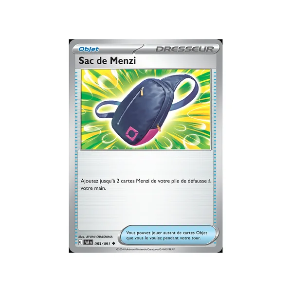Carte Pokémon Sac de Menzi 083/091 Peu commune Destinées de Paldea