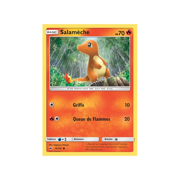 Carte Pokémon Salamèche 18/147 Commune Ombres Ardentes