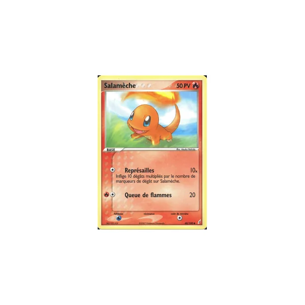 Carte Pokémon Salamèche 48/100 Commune Gardiens de Cristal