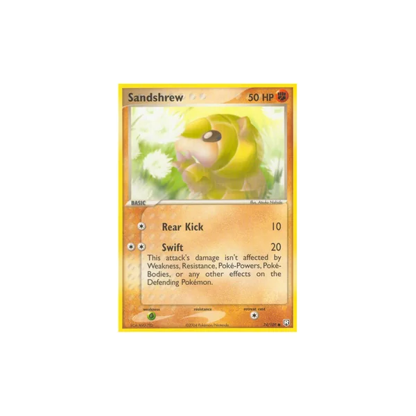 Carte Pokémon Sandshrew 74/109 Commune Team Rocket Returns