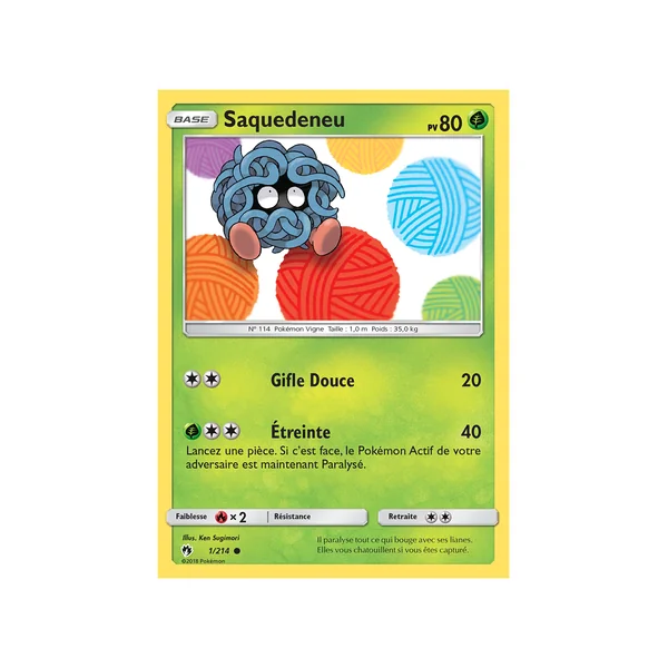 Carte Pokémon Saquedeneu 1/214 Commune Tonnerre Perdu