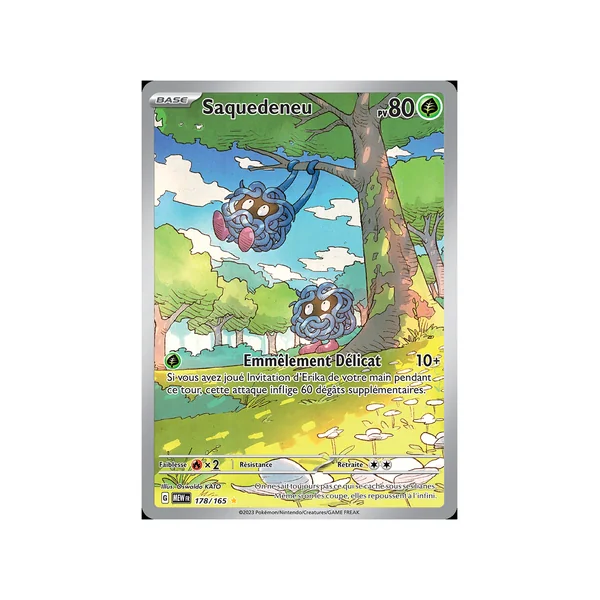 Carte Pokémon Saquedeneu 178/165 AR 151
