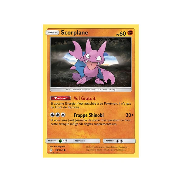 Carte Pokémon Scorplane 98/214 Commune Alliance Infaillible