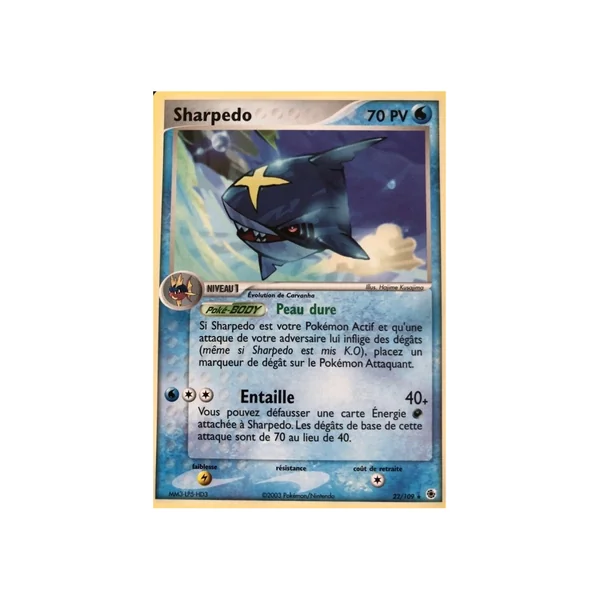Carte Pokémon Sharpedo 22/109 Rare Rubis & Saphir