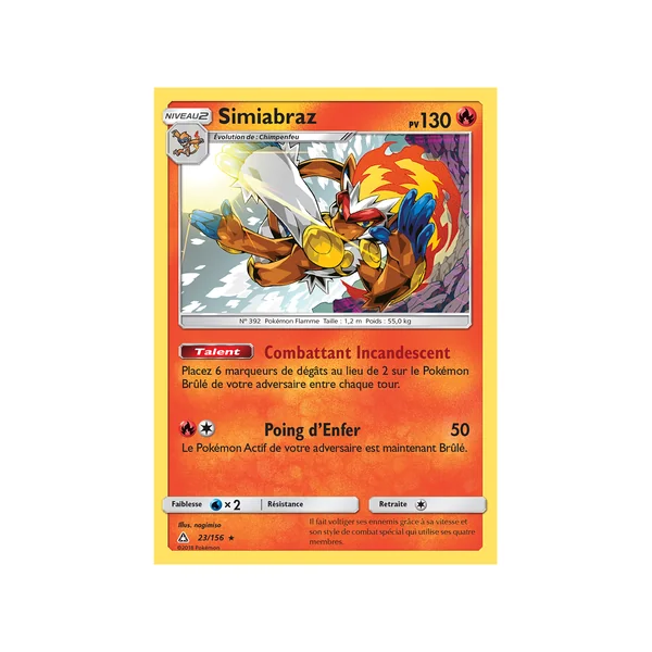 Carte Pokémon Simiabraz 23/156 Holographique Ultra-Prisme