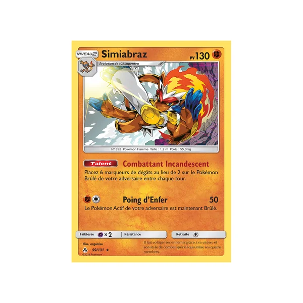 Carte Pokémon Simiabraz 59/131 Holographique Lumière Interdite