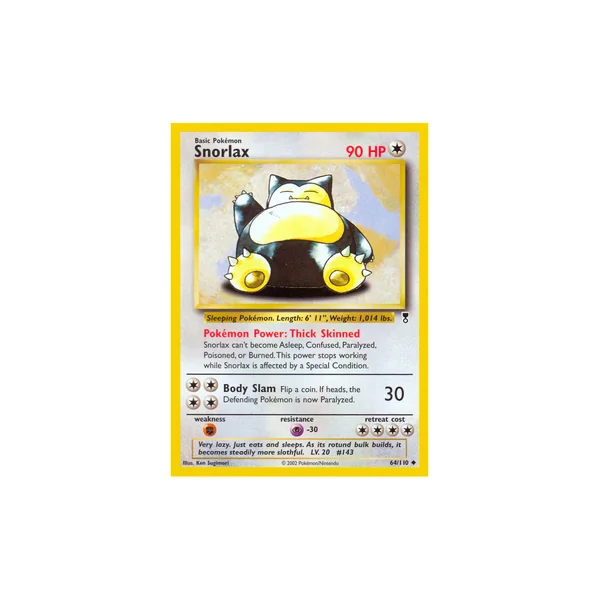 Carte Pokémon Snorlax 64/110 Peu commune Legendary Collection