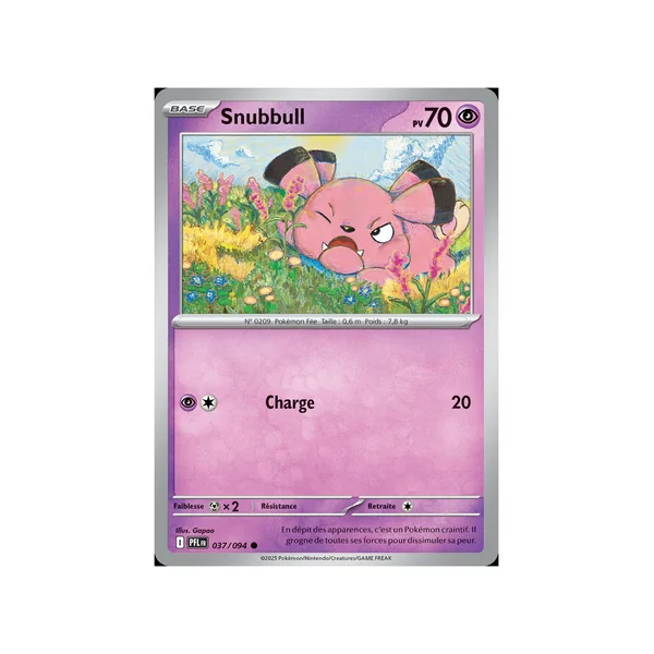 Carte Pokémon Snubbull 037/094 Commune Flammes Fantasmagoriques
