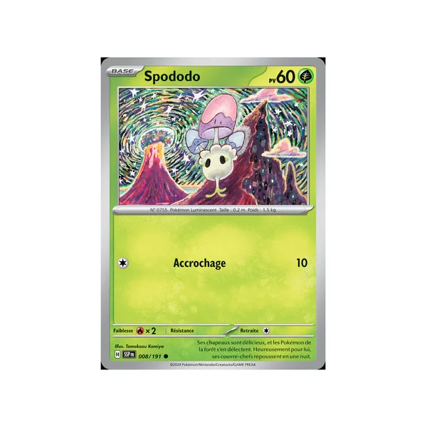 Carte Pokémon Spododo 008/191 Commune Étincelles Déferlantes