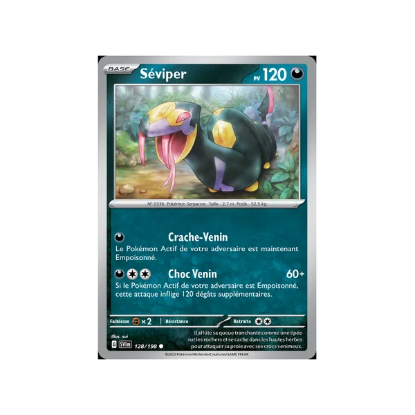Carte Pokémon Séviper 128/198 Commune Écarlate et Violet (JCC)