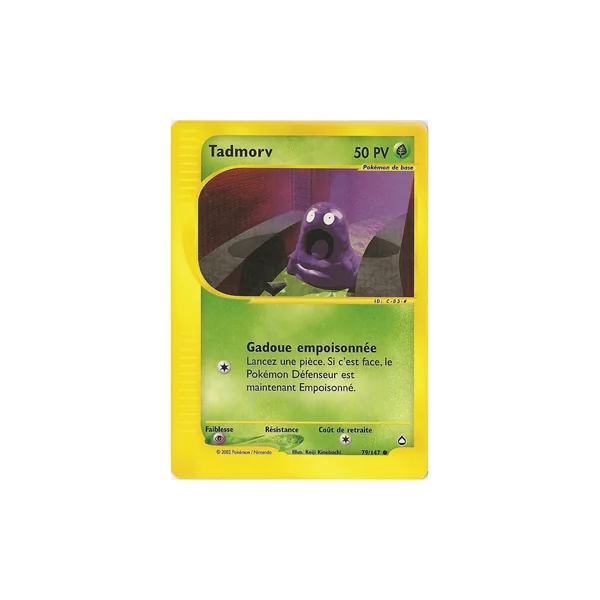 Carte Pokémon Tadmorv 79/147 Commune Aquapolis