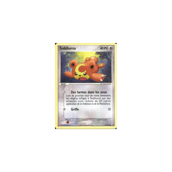 Carte Pokémon Teddiursa 77/115 Commune Forces Cachées