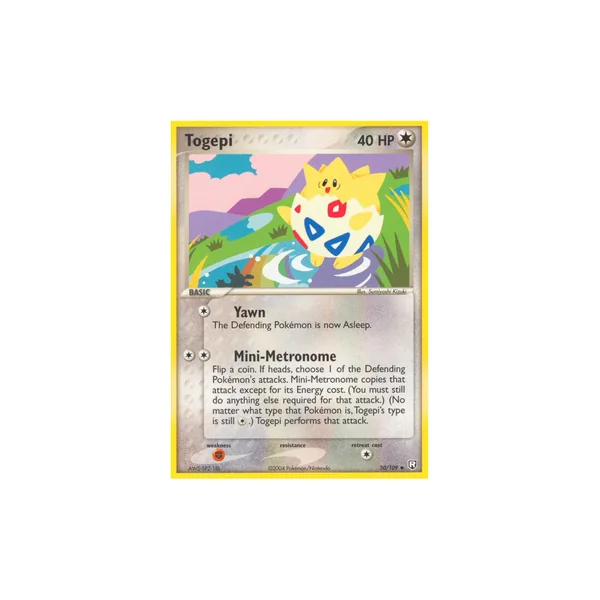 Carte Pokémon Togepi 50/109 Peu commune Team Rocket Returns