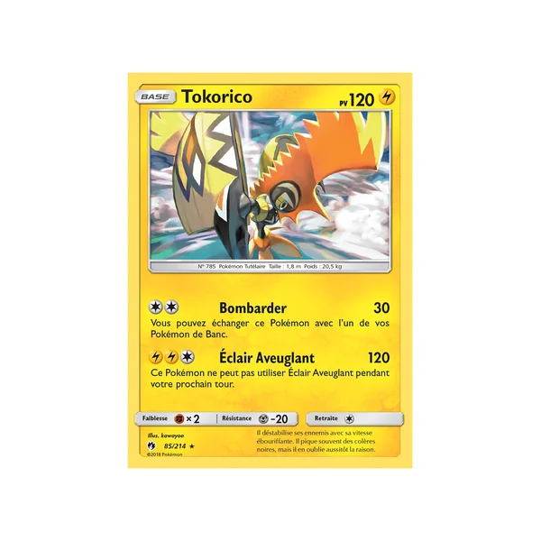 Carte Pokémon Tokorico 85/214 Holographique Tonnerre Perdu