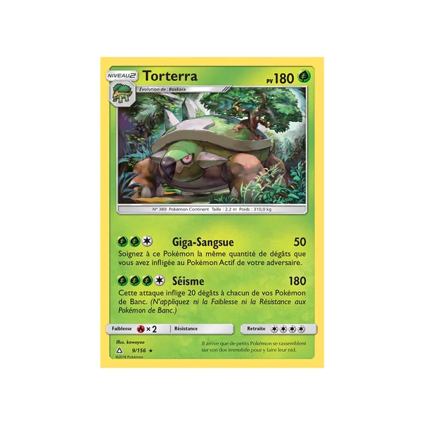 Carte Pokémon Torterra 9/156 Holographique Ultra-Prisme