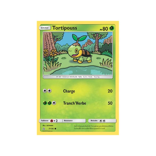 Carte Pokémon Tortipouss 7/156 Commune Ultra-Prisme
