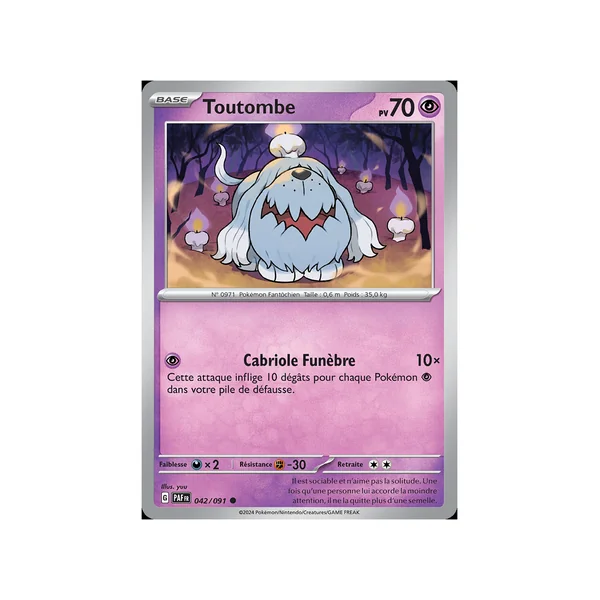 Carte Pokémon Toutombe 042/091 Commune Destinées de Paldea