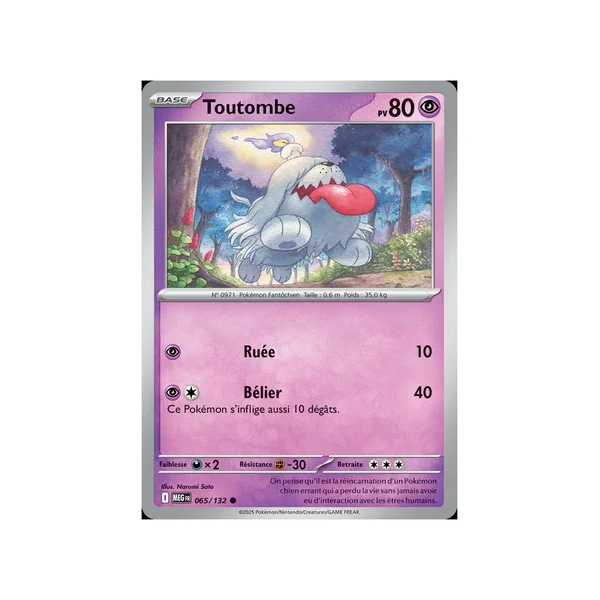 Carte Pokémon Toutombe 065/132 Commune Méga-Évolution (JCC)