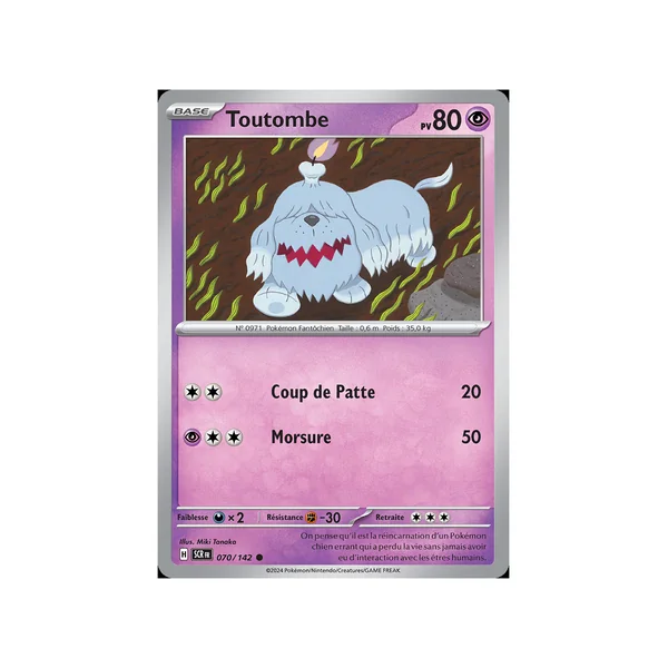 Carte Pokémon Toutombe 070/142 Commune Couronne Stellaire