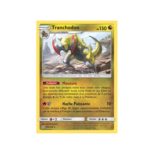 Carte Pokémon Tranchodon 156/236 Holographique Harmonie des Esprits