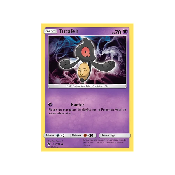 Carte Pokémon Tutafeh 99/214 Commune Tonnerre Perdu