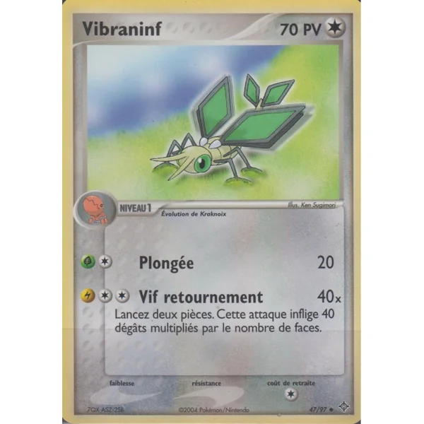 Carte Pokémon Vibraninf 47/97 Peu commune Dragon