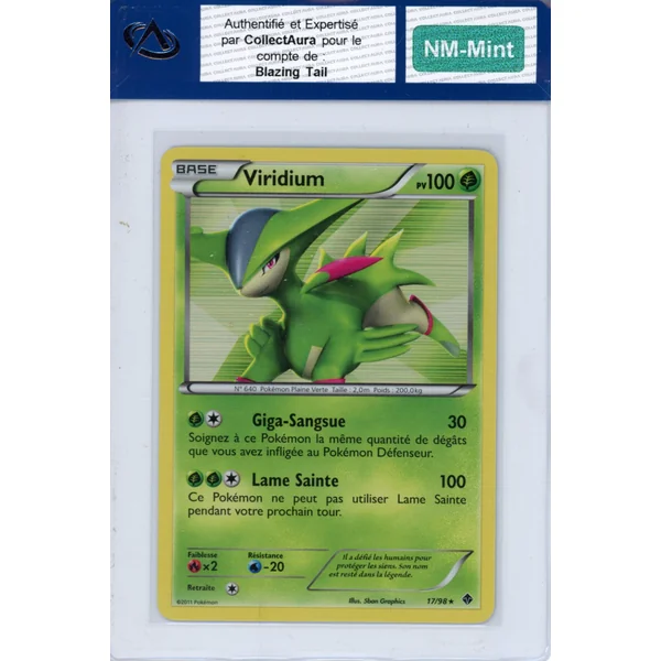Carte Pokémon Viridium 17/98 COLLECTAURA NM-Mint