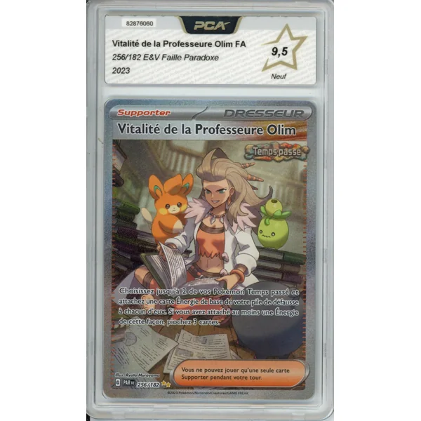 Carte Pokémon VItalité de la Professeure Olim 256/182 PCA 9,5
