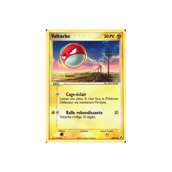 Carte Pokémon Voltorbe 68/92 Commune Créateurs de légendes