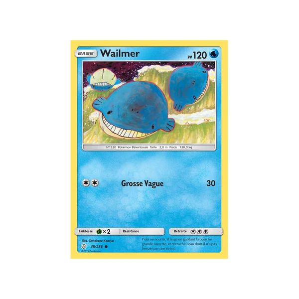 Carte Pokémon Wailmer 45/236 Commune Éclipse Cosmique