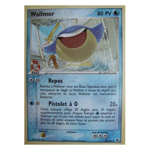 Carte Pokémon Wailmer 48/109 Peu commune Rubis & Saphir