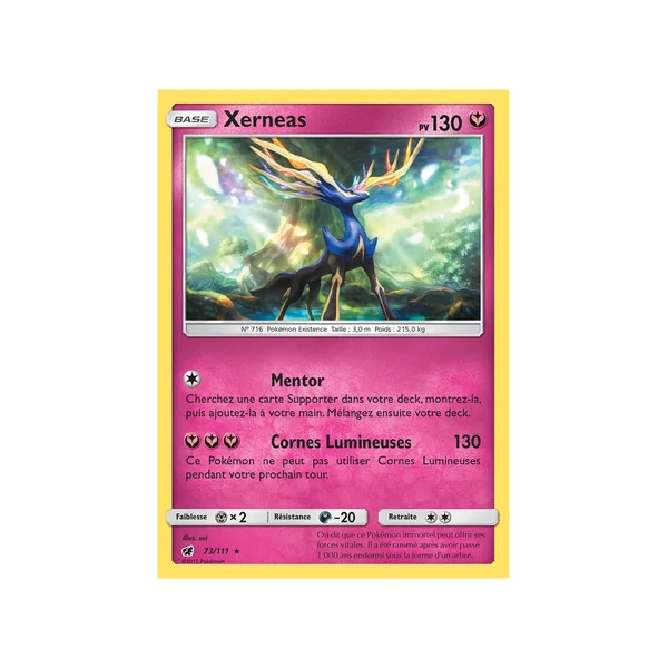 Carte Pokémon Xerneas 73/111 Holographique Invasion Carmin