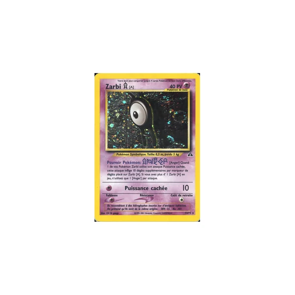 Carte Pokémon Zarbi A 14/75 Holographique Neo Discovery